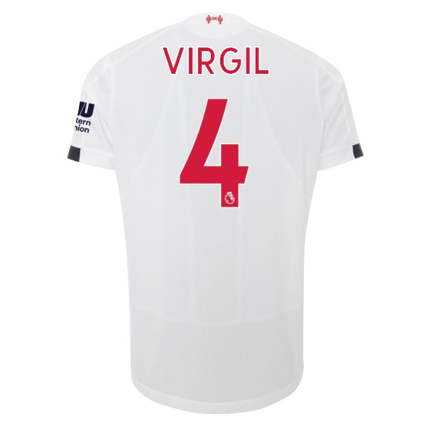 Camiseta Liverpool NO.4 Virgil 2ª 2019 2020 Blanco